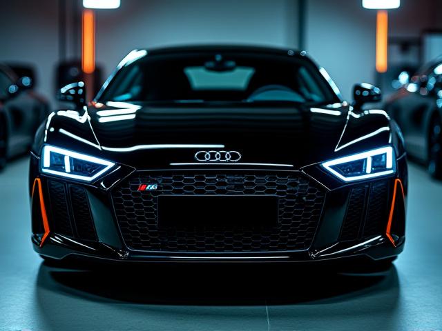Audi R8 dopo trattamento ceramico, lucida e protetta