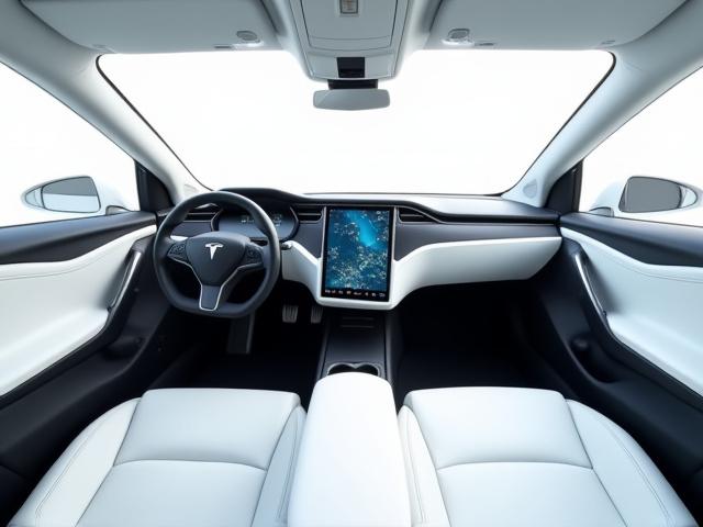 Interni Tesla Model S impeccabili e sanificati