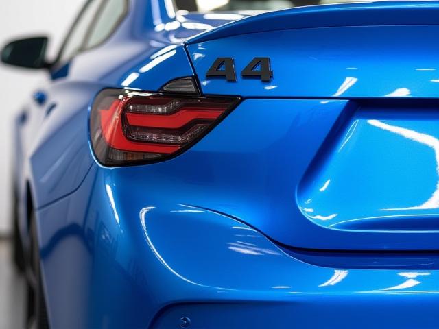 BMW M4 dopo correzione vernice, con finitura a specchio