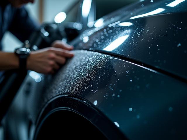 Dettaglio esterno avanzato di un'auto di lusso.